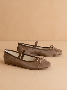 Oasis Society Suede Square Toe Ballet Flats